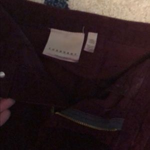 Burgundy corduroys